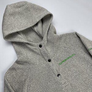 Columbia Oregon Ducks 1/4 Snap Hoodie Sweater Women’s L Gray Herringbone